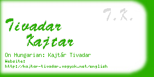 tivadar kajtar business card